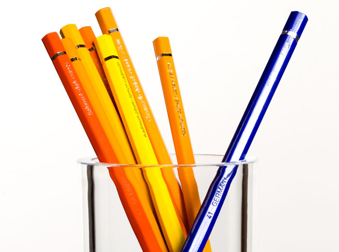 coloured pencils